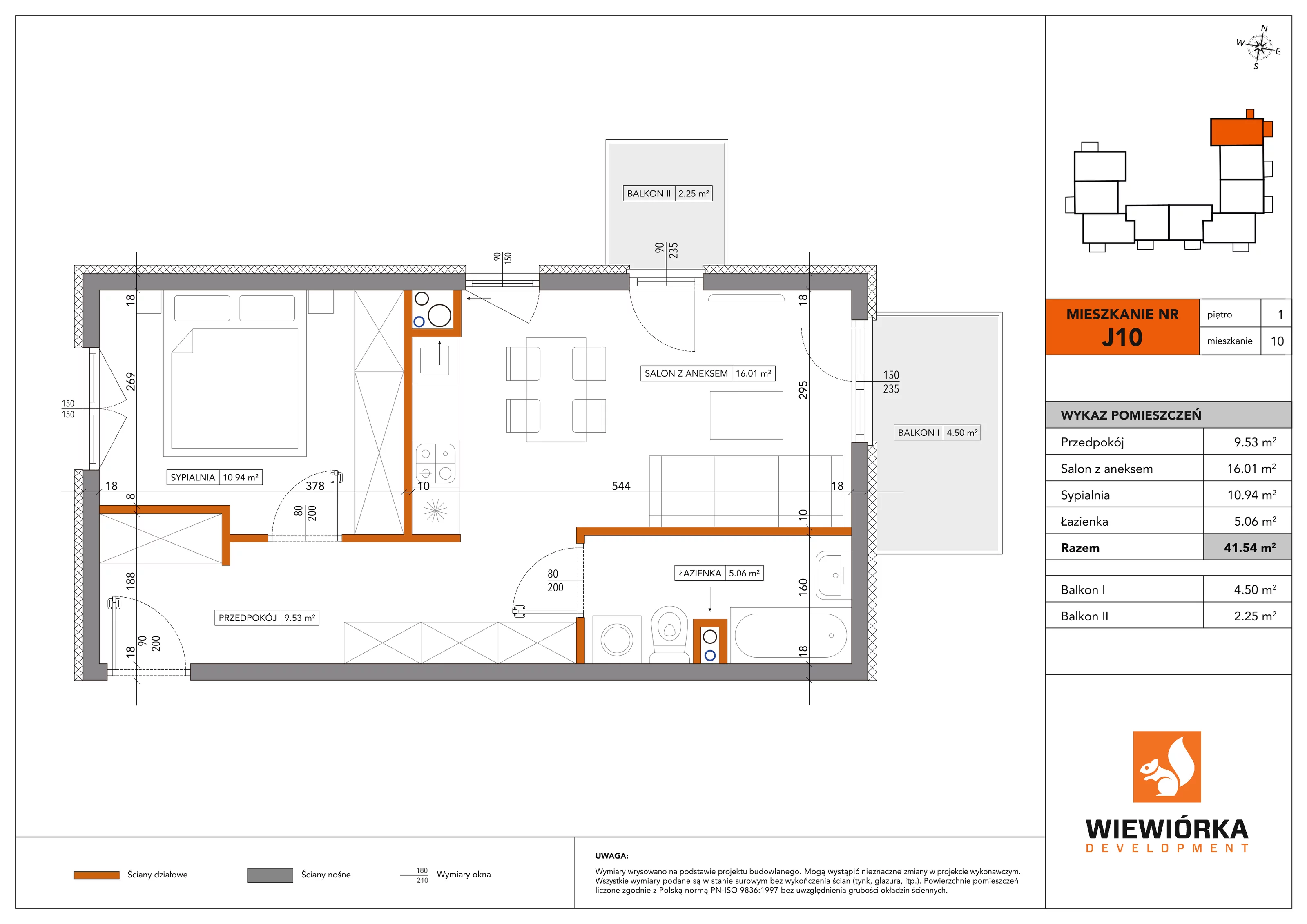 2 pokoje, mieszkanie 41,54 m², piętro 1, oferta nr J10, Nowa Sportowa, Brwinów, ul. Sportowa