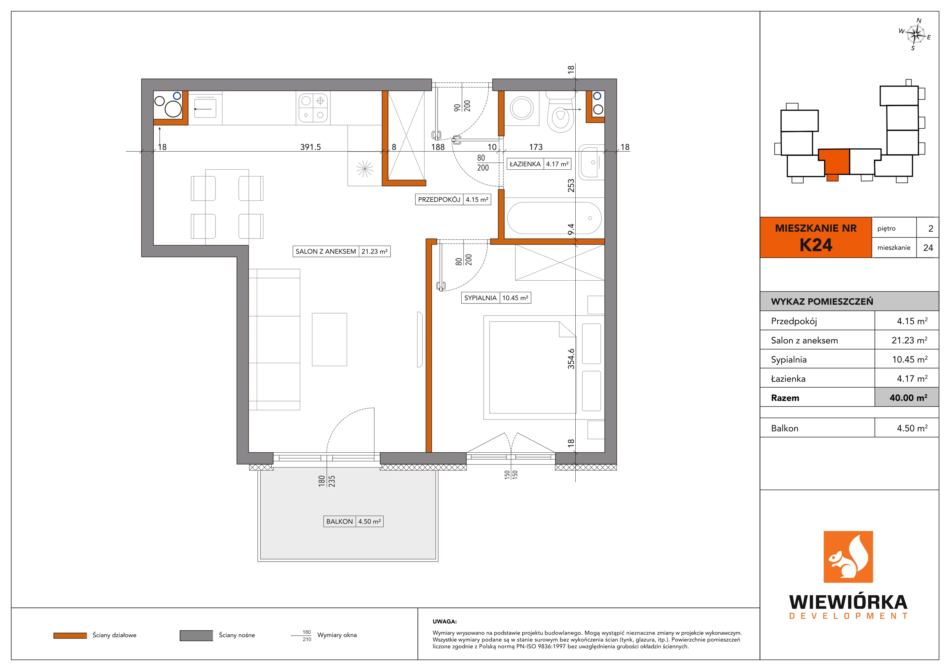 2 pokoje, mieszkanie 40,00 m², piętro 2, oferta nr K24, Nowa Sportowa, Brwinów, ul. Sportowa