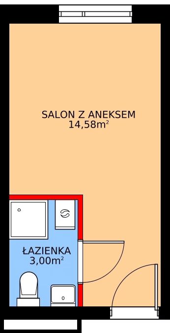 1 pokój, apartament 17,58 m², parter, oferta nr P06, Rajska 77, Wrocław, Leśnica, Fabryczna, ul. Rajska 77