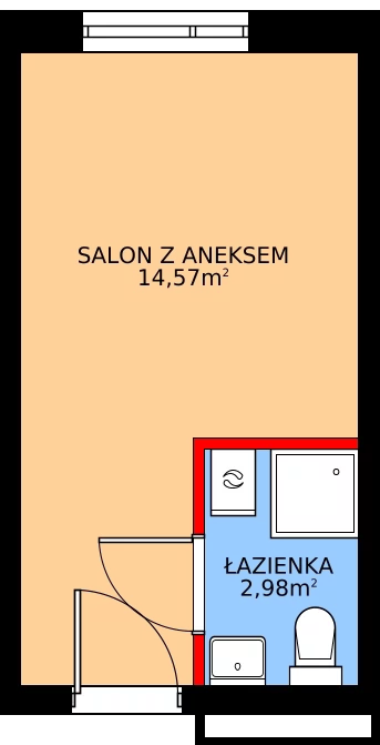 1 pokój, apartament 17,55 m², parter, oferta nr P05, Rajska 77, Wrocław, Leśnica, Fabryczna, ul. Rajska 77