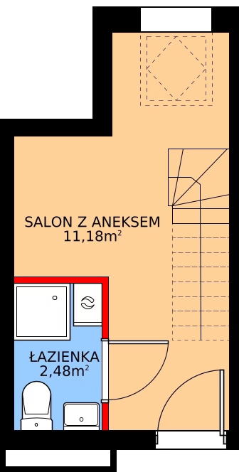 2 pokoje, apartament 22,04 m², piętro 2, oferta nr P208, Rajska 77, Wrocław, Leśnica, Fabryczna, ul. Rajska 77