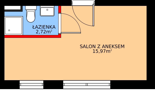 1 pokój, apartament 18,69 m², parter, oferta nr P11, Rajska 77, Wrocław, Leśnica, Fabryczna, ul. Rajska 77
