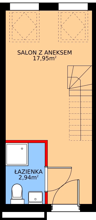 Zalety mieszkania 34.37 m², P205