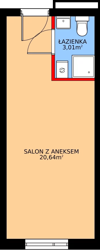 Zalety mieszkania 23.65 m², P17