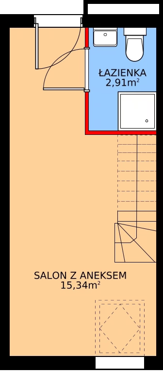 Zalety mieszkania 23.31 m², P215