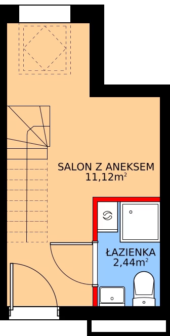 2 pokoje, apartament 21,95 m², piętro 2, oferta nr P209, Rajska 77, Wrocław, Leśnica, Fabryczna, ul. Rajska 77