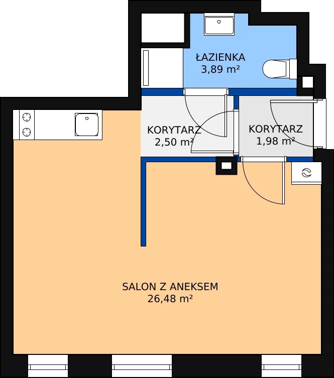 Zalety mieszkania 34.85 m², 20