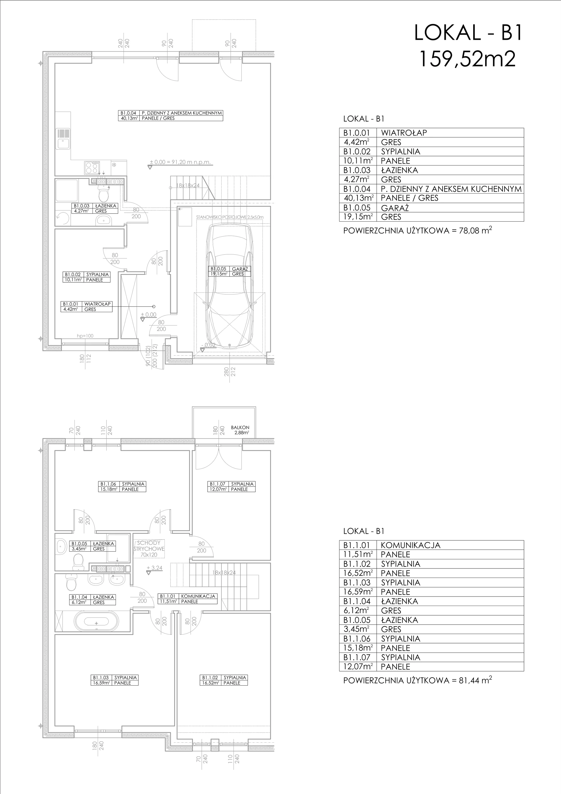 Dom 159,52 m², oferta nr B1, Osiedle Majerankowa - domy, Warszawa, Wawer, Wawer, ul. Majerankowa