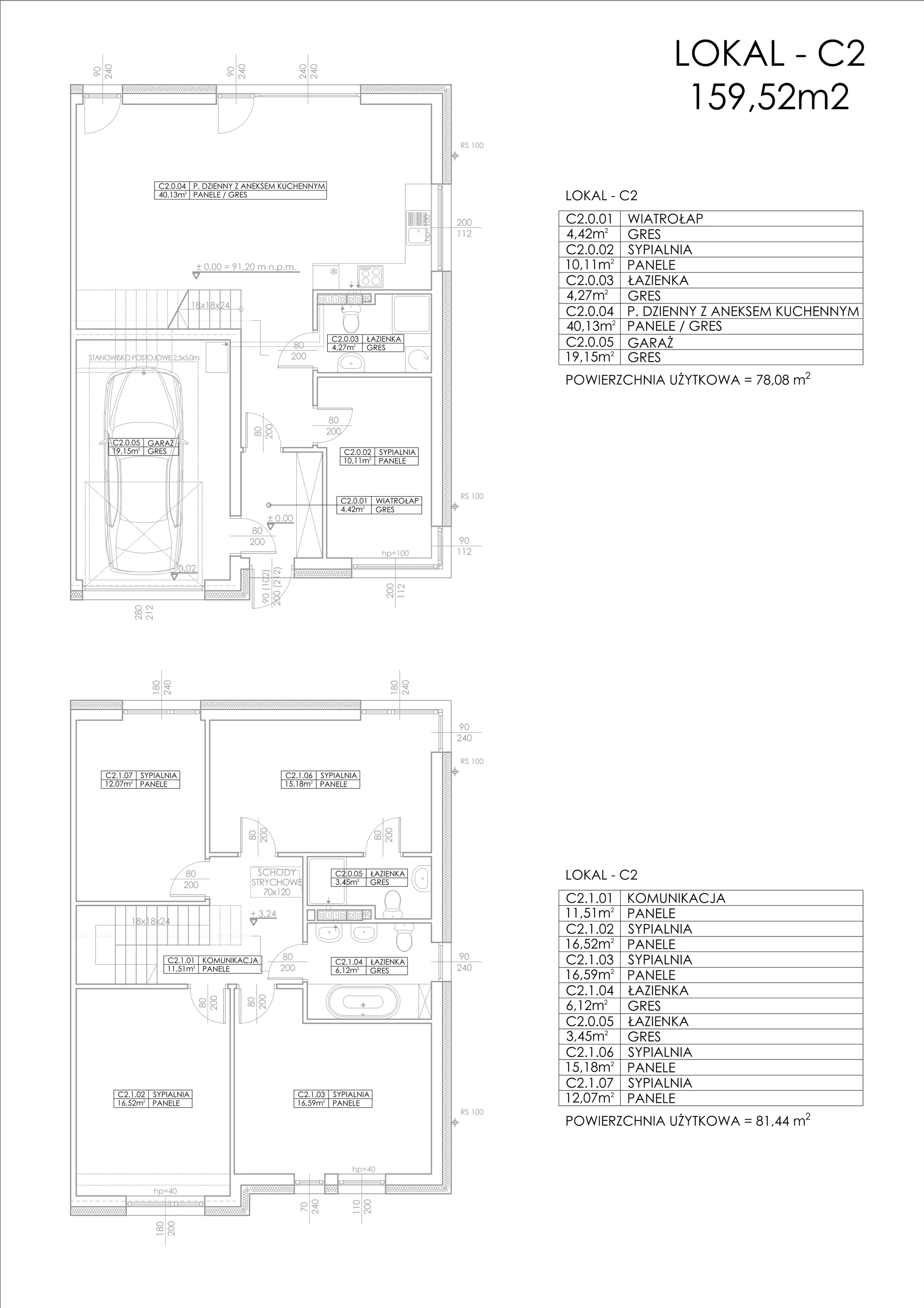 Dom 159,52 m², oferta nr C2, Osiedle Majerankowa - domy, Warszawa, Wawer, Wawer, ul. Majerankowa