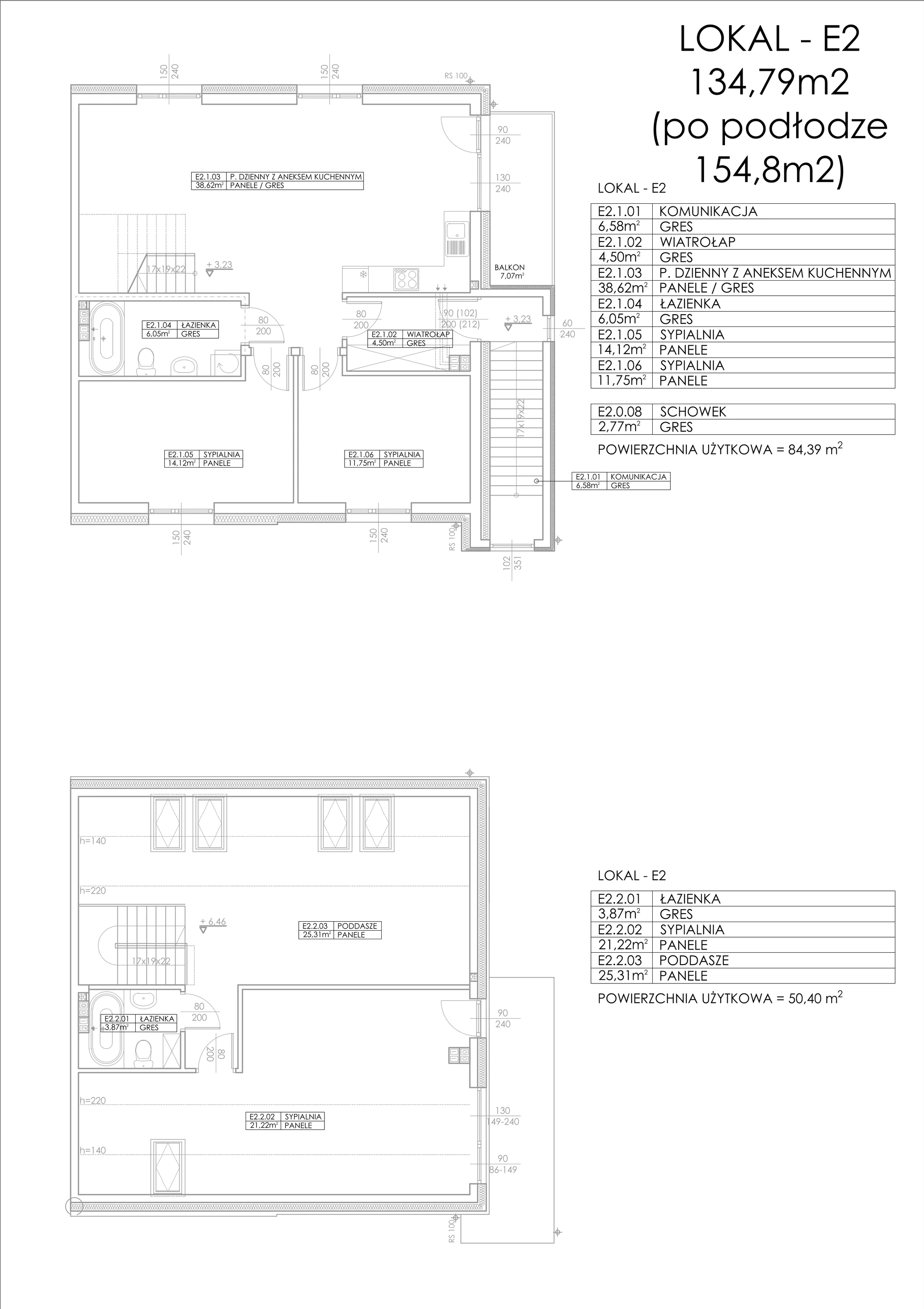 5 pokoi, mieszkanie 134,79 m², parter, oferta nr E2, Osiedle Majerankowa, Warszawa, Wawer, Wawer, ul. Majerankowa
