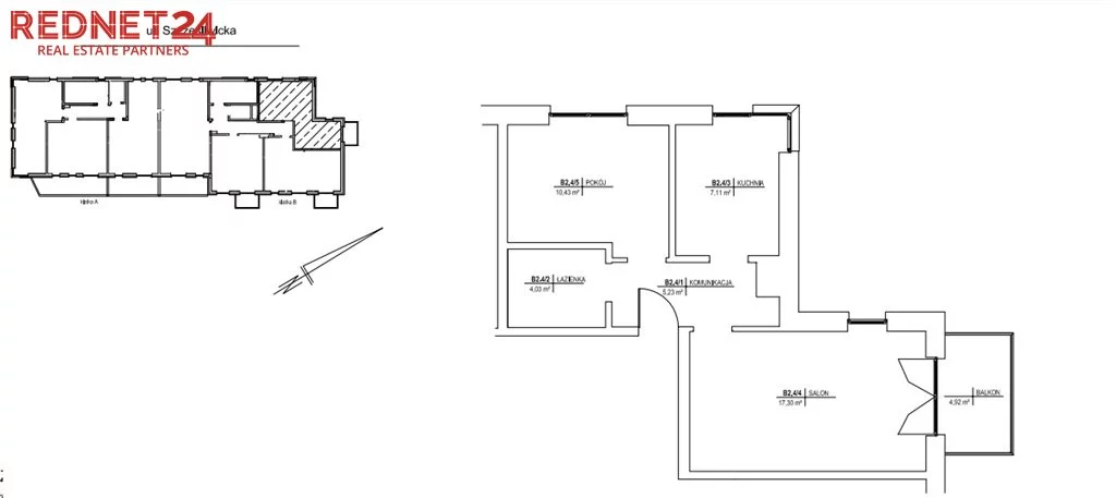 Apartament na sprzedaż, 44,10 m², 2 pokoje, piętro 1, oferta nr MS-20133