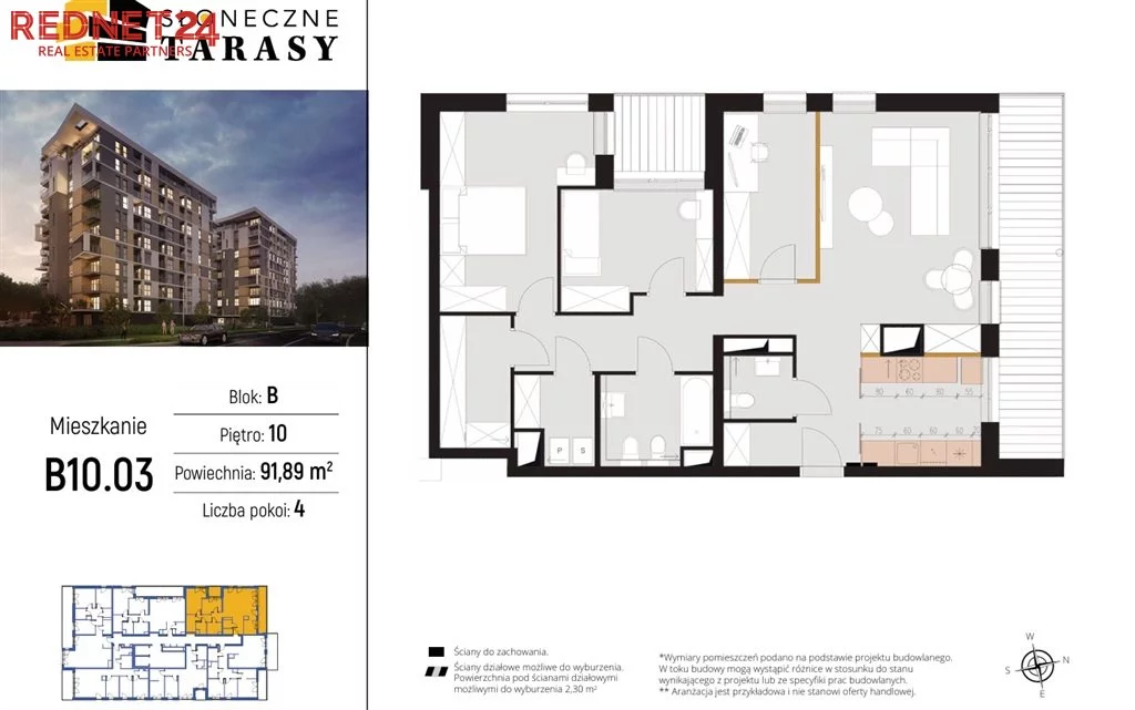 Mieszkanie czteropokojowe 92,35 m², Katowice, Słoneczna, Sprzedaż