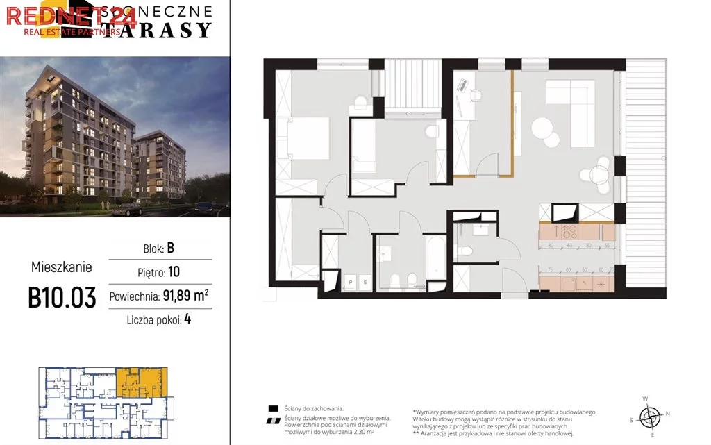 Mieszkanie czteropokojowe 92,35 m², Katowice, Koszutka, Słoneczna, Sprzedaż