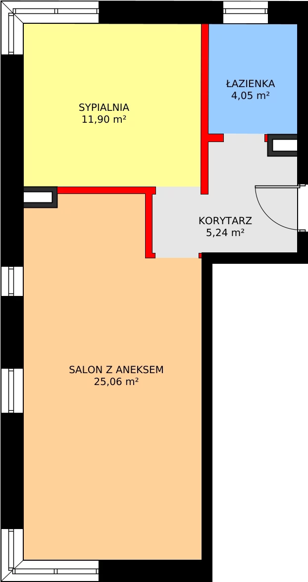 2 pokoje, mieszkanie 46,25 m², piętro 1, oferta nr 6, Szczęśliwicka 41, Warszawa, Ochota, Szczęśliwice, ul. Szczęśliwicka 41