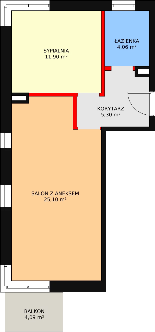 2 pokoje, mieszkanie 46,36 m², piętro 2, oferta nr 9, Szczęśliwicka 41, Warszawa, Ochota, Szczęśliwice, ul. Szczęśliwicka 41