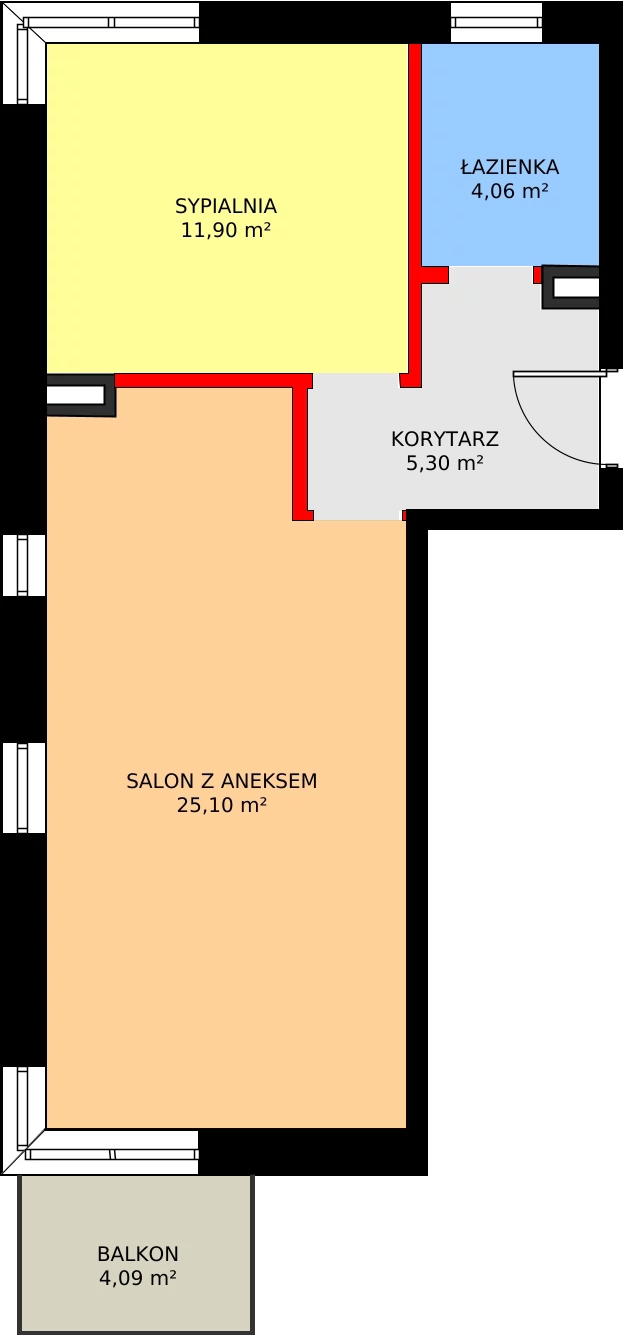 2 pokoje, mieszkanie 46,36 m², piętro 2, oferta nr 9, Szczęśliwicka 41, Warszawa, Ochota, Szczęśliwice, ul. Szczęśliwicka 41