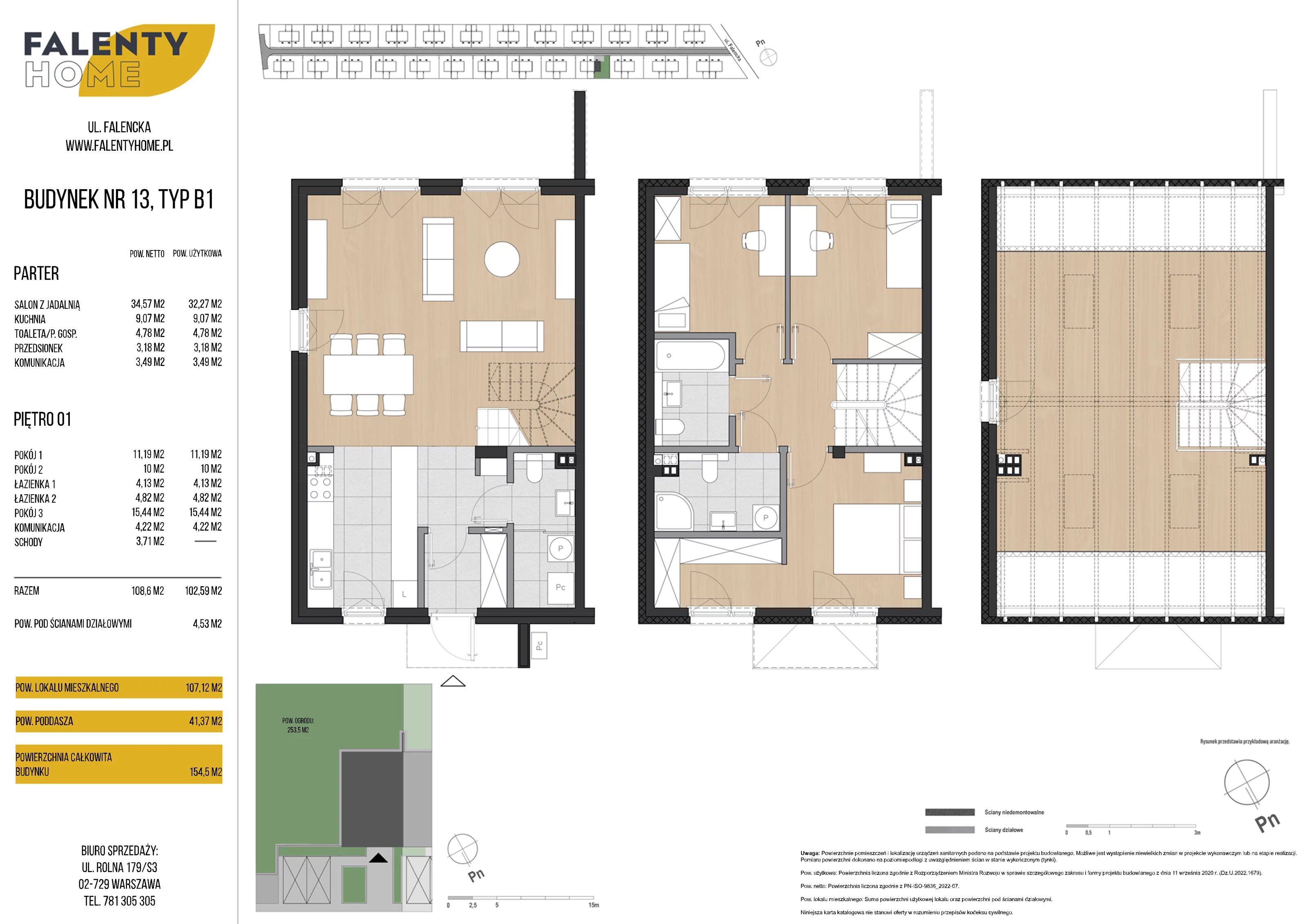 Dom 107,12 m², oferta nr 13, Falenty Home II etap, Falenty Duże, ul. Falencka