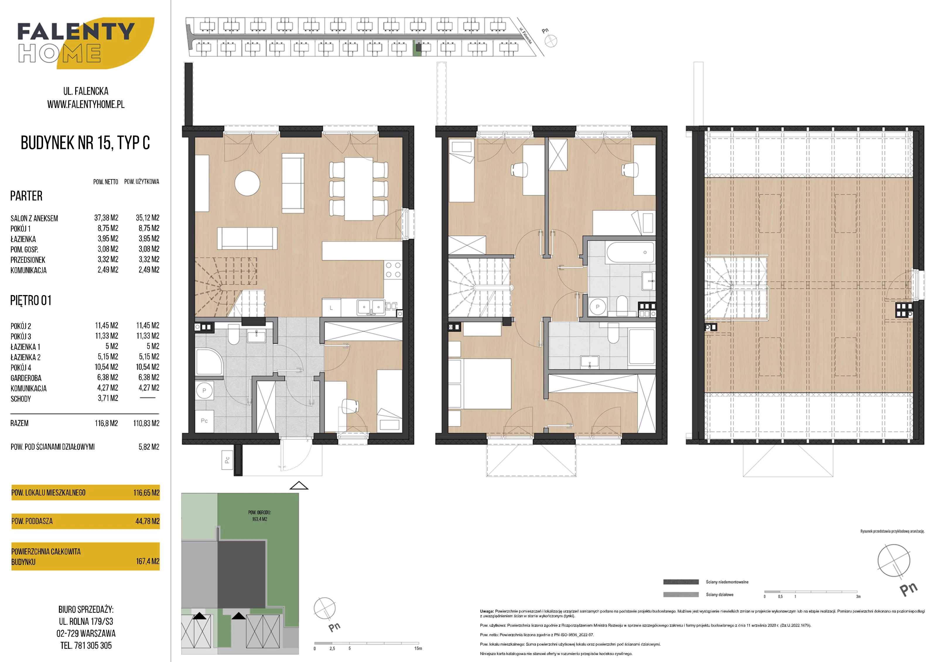 Dom 116,65 m², oferta nr 15, Falenty Home II etap, Falenty Duże, ul. Falencka