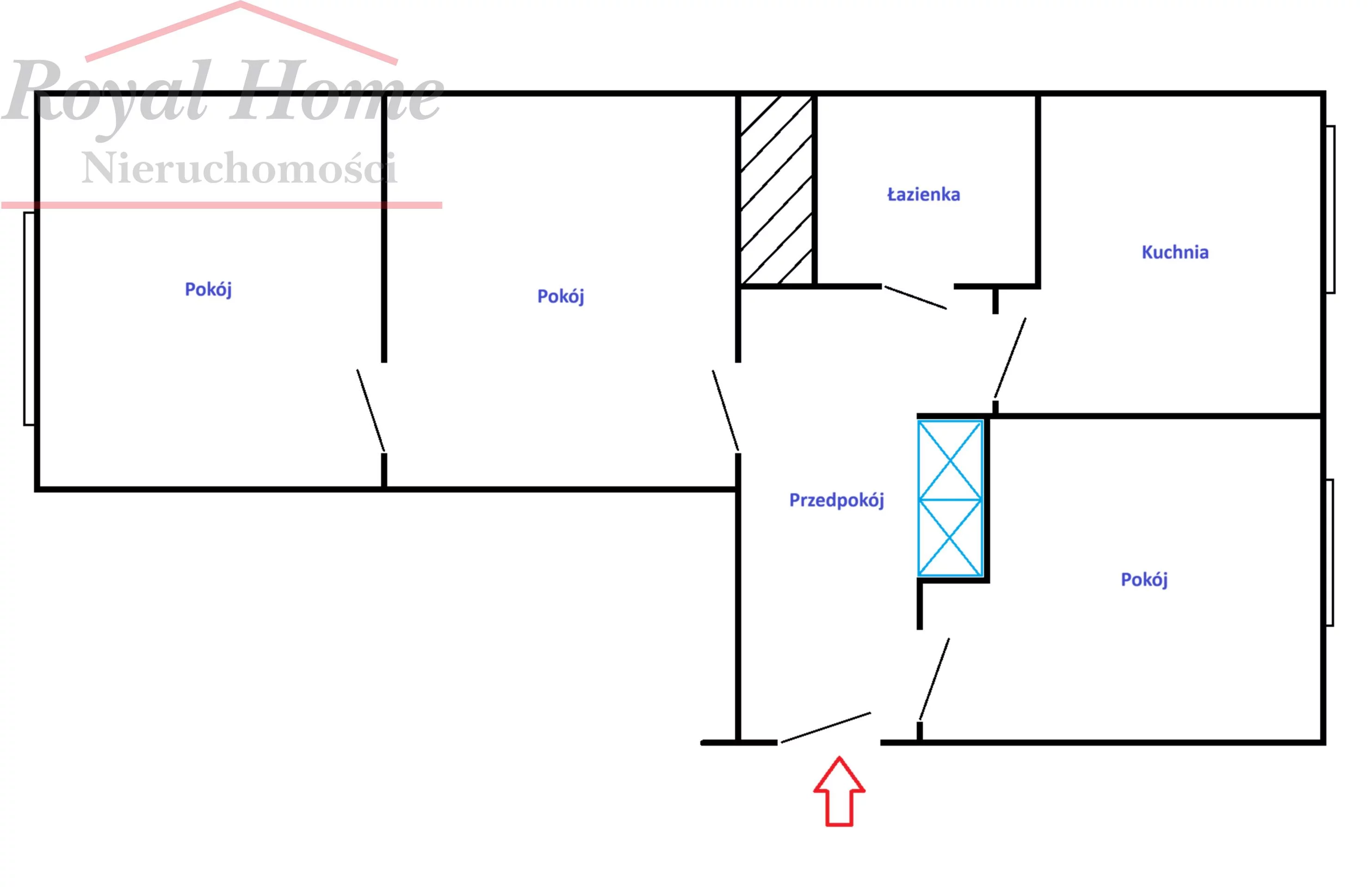 2 pokoje, mieszkanie 47,30 m², piętro 3, oferta nr , 2360, Wrocław, Stare Miasto, Kotlarska