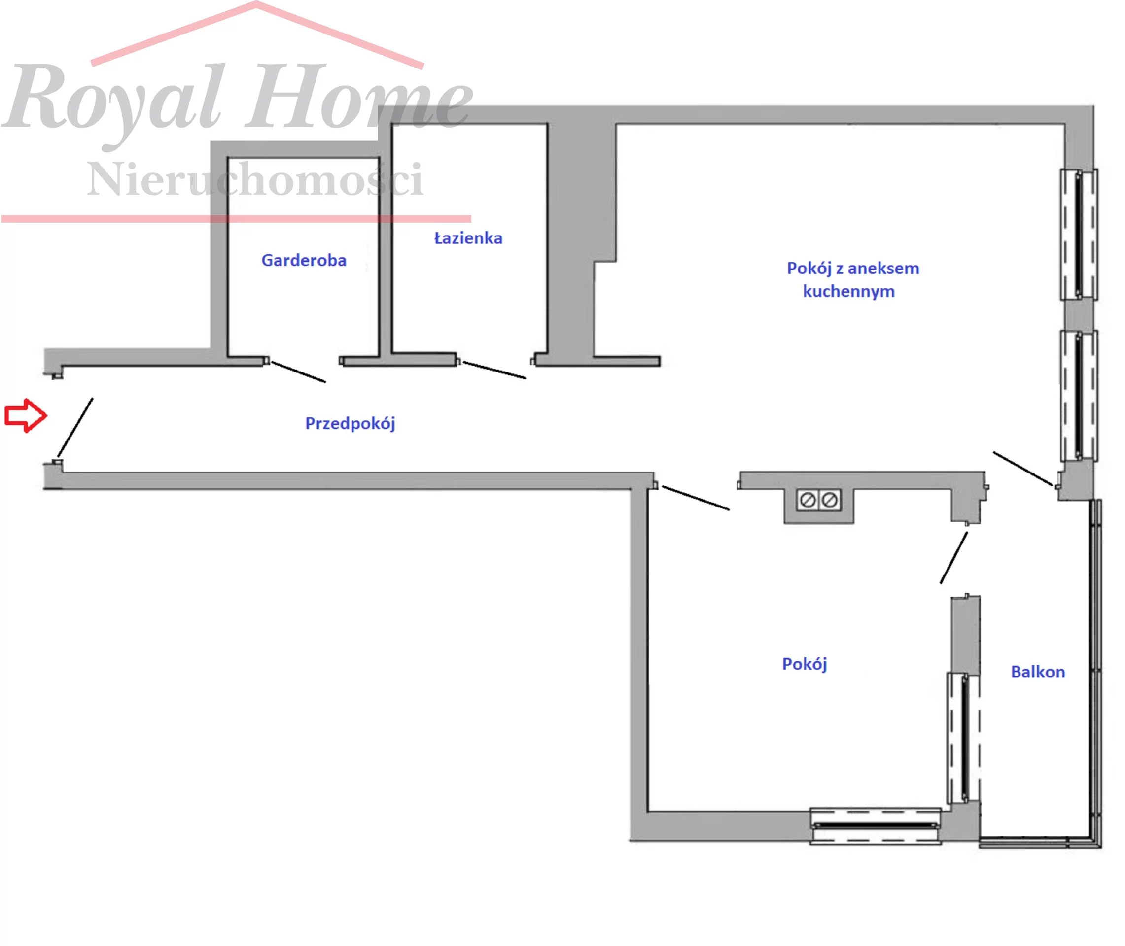 2 pokoje, apartament 50,00 m², piętro 3, oferta nr , 2164, Wrocław, Krzyki-Partynice, Krzyki, Mglista