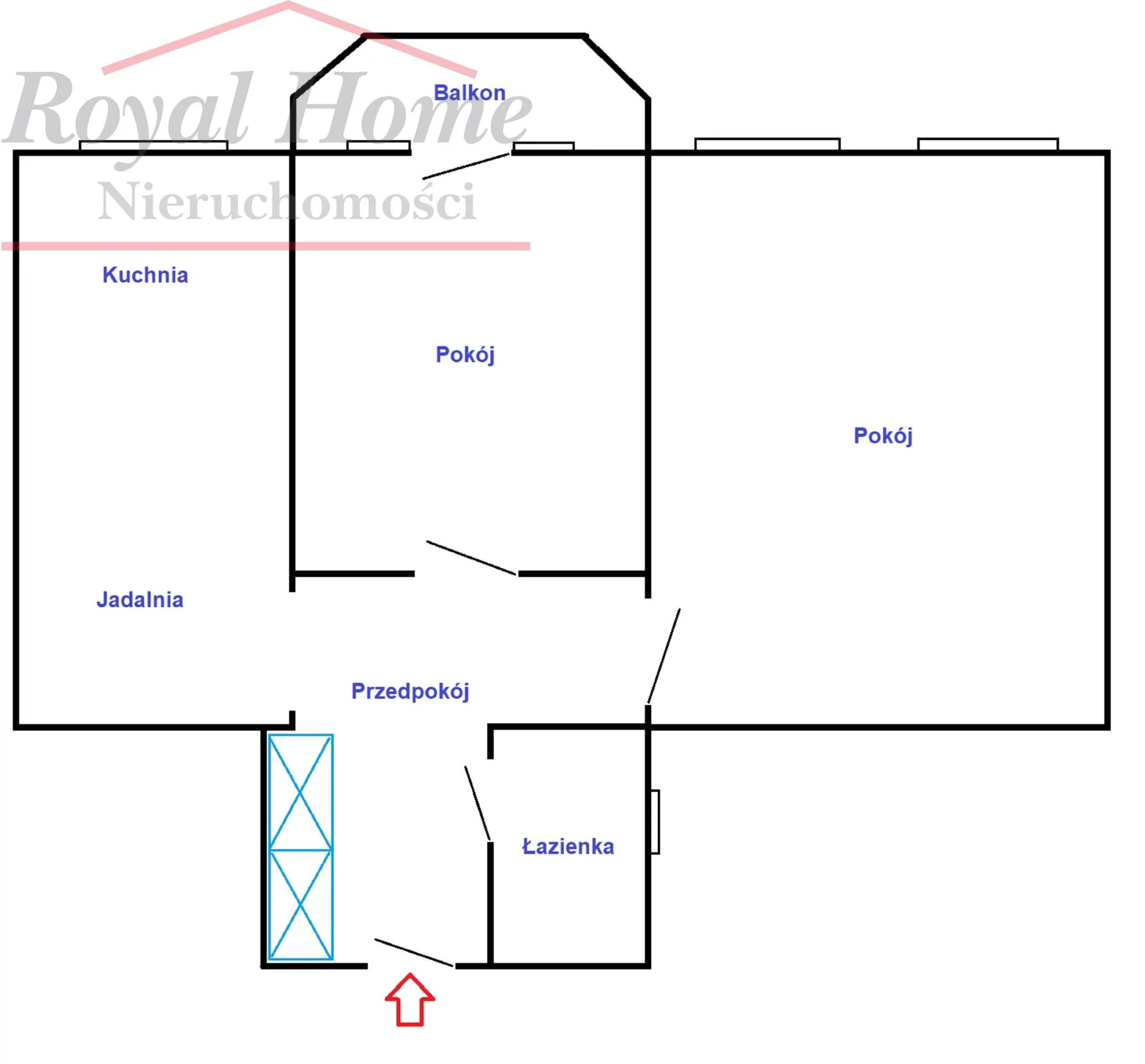 2 pokoje, mieszkanie 62,00 m², piętro 4, oferta nr , 2242, Wrocław, Krzyki-Partynice, Krzyki, Wapienna