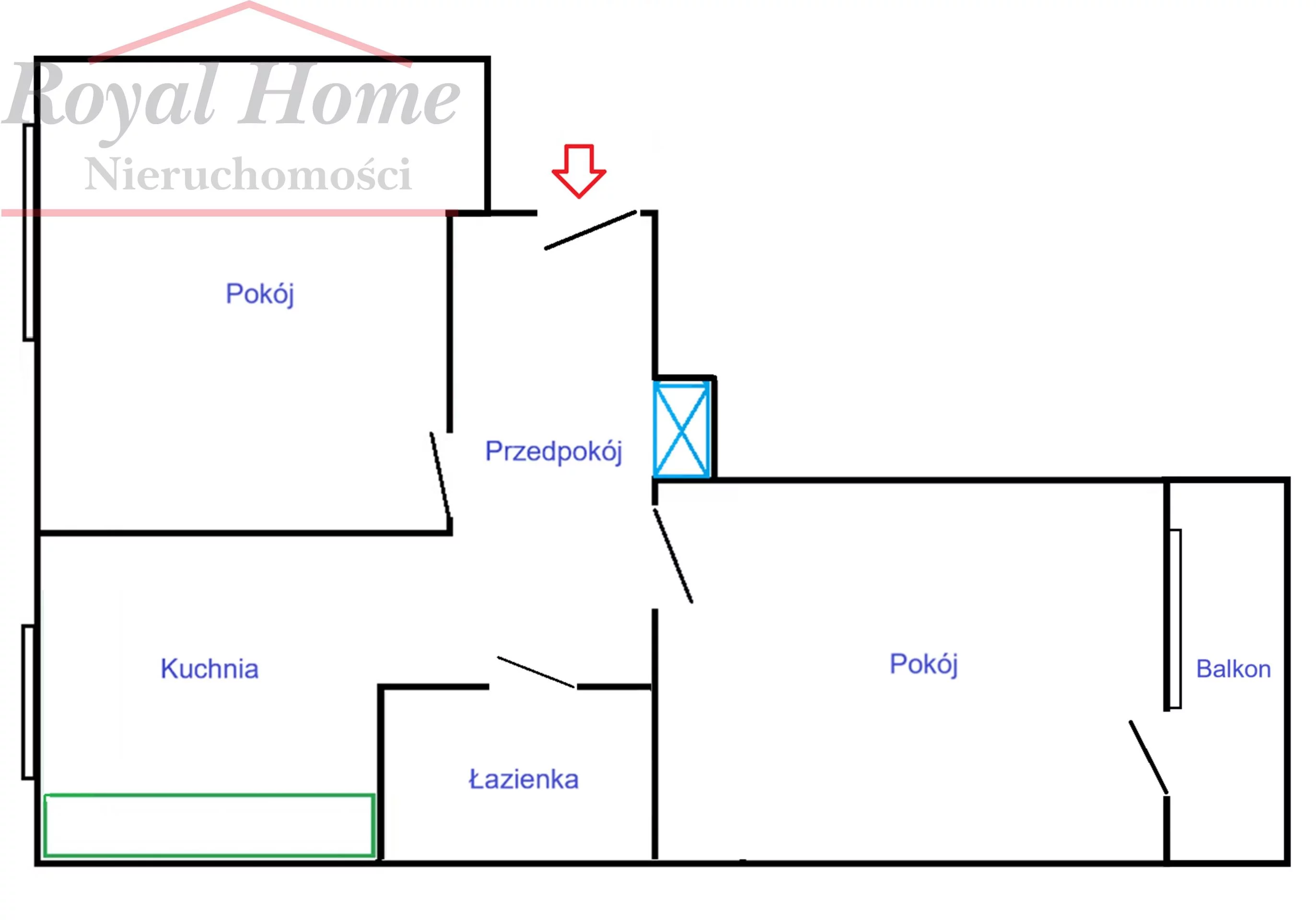 2 pokoje, apartament 51,00 m², piętro 3, oferta nr , 2351, Wrocław, Krzyki-Partynice, Krzyki, Wesoła