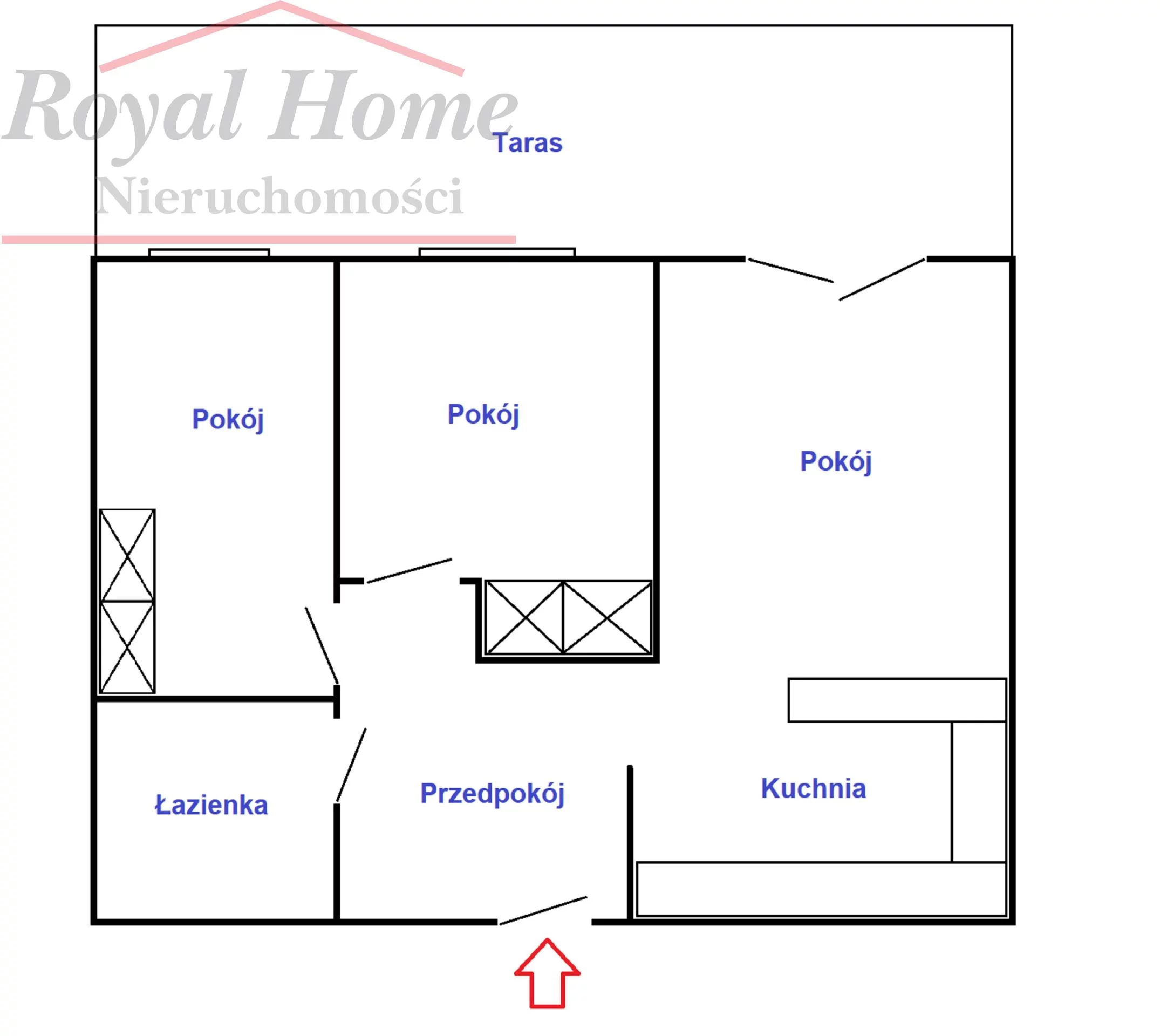 3 pokoje, apartament 54,00 m², parter, oferta nr , 2289, Wrocław, Fabryczna, Arbuzowa