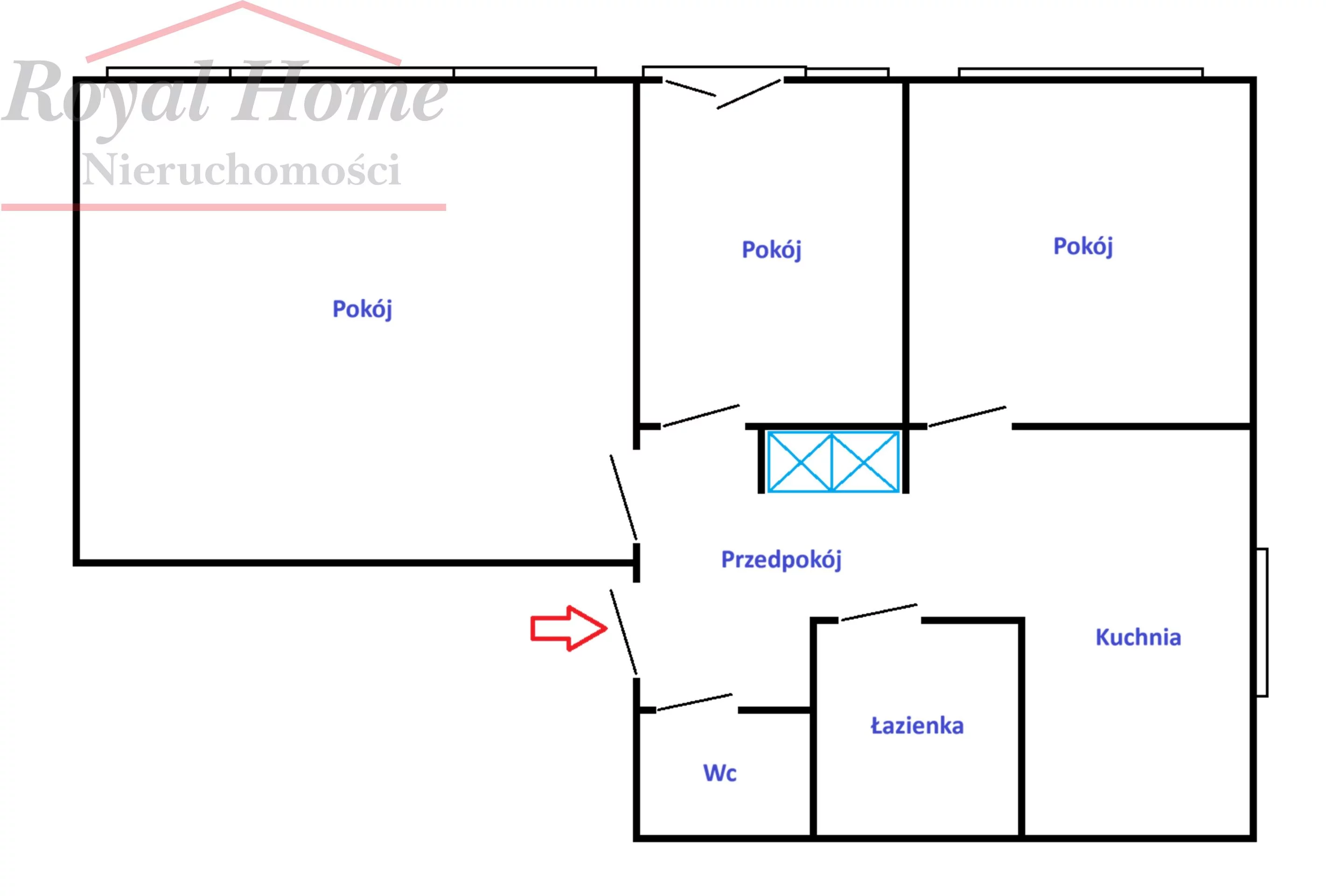 3 pokoje, mieszkanie 62,20 m², piętro 6, oferta nr , 2332, Wrocław, Krzyki-Partynice, Krzyki, Bernarda Pretficza