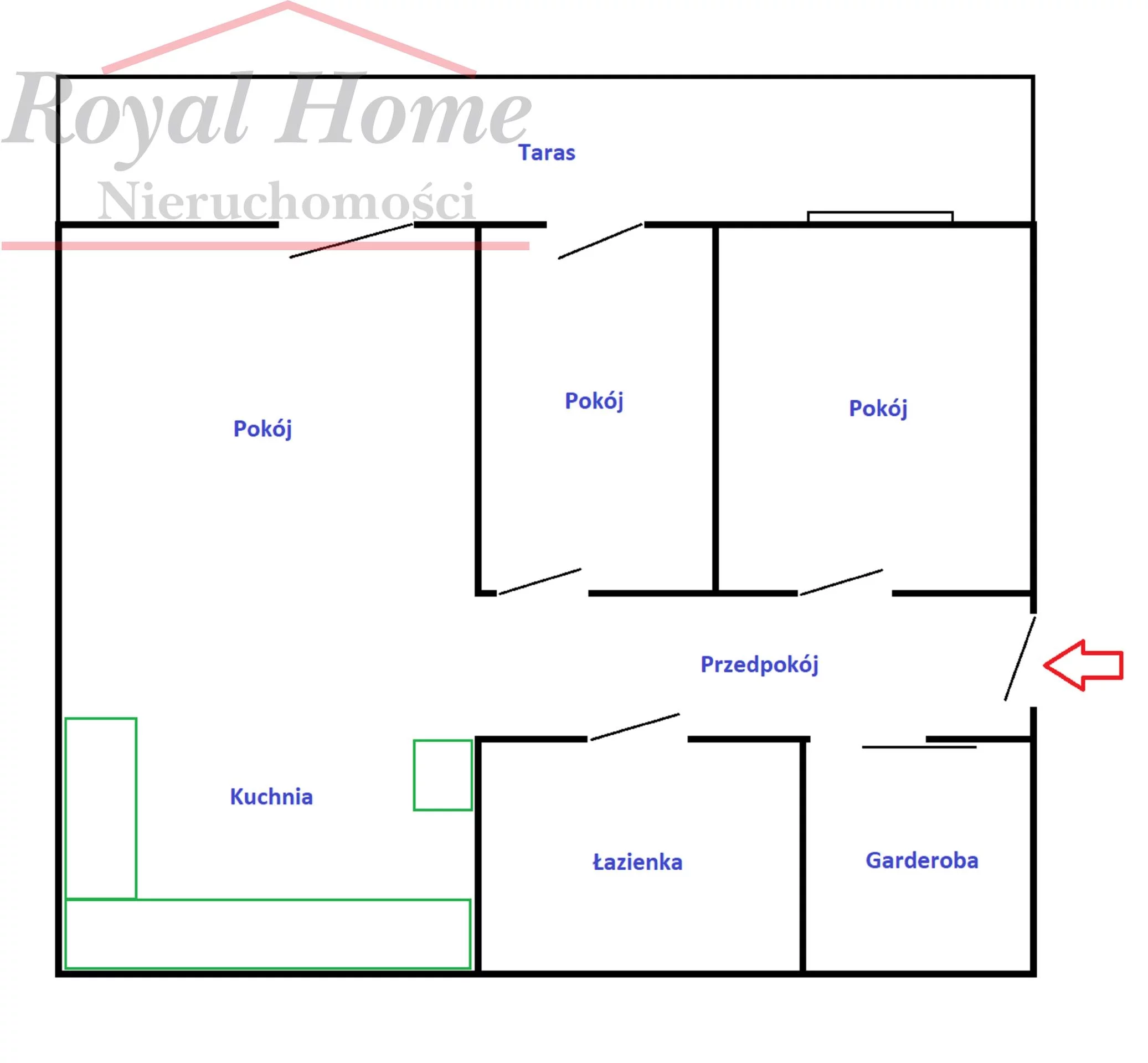 3 pokoje, apartament 51,00 m², parter, oferta nr , 2272, Wrocław, Krzyki-Partynice, Krzyki, Hubska
