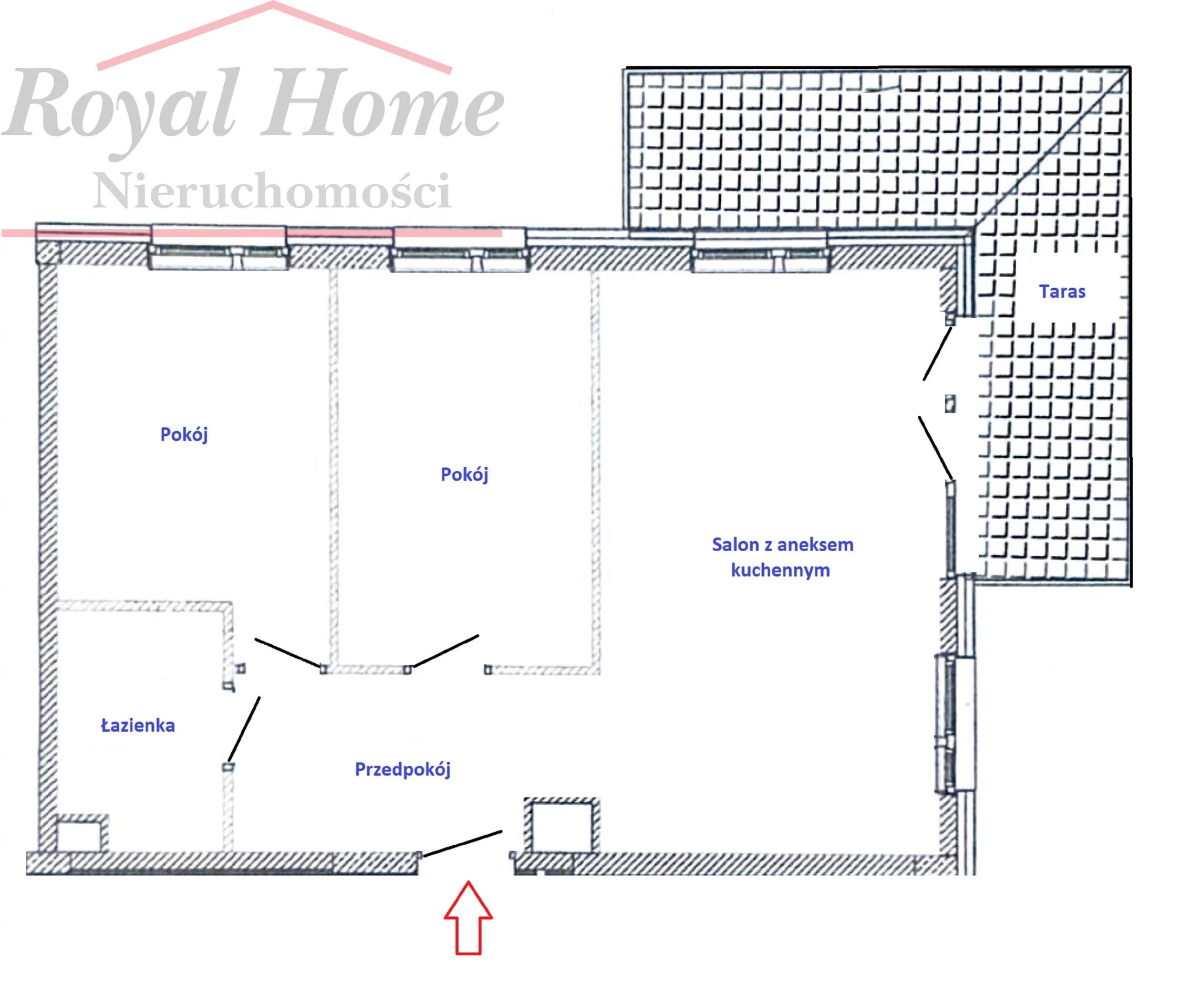 3 pokoje, apartament 56,74 m², piętro 1, oferta nr , 2227, Wrocław, Krzyki-Partynice, Krzyki, Kopycińskiego
