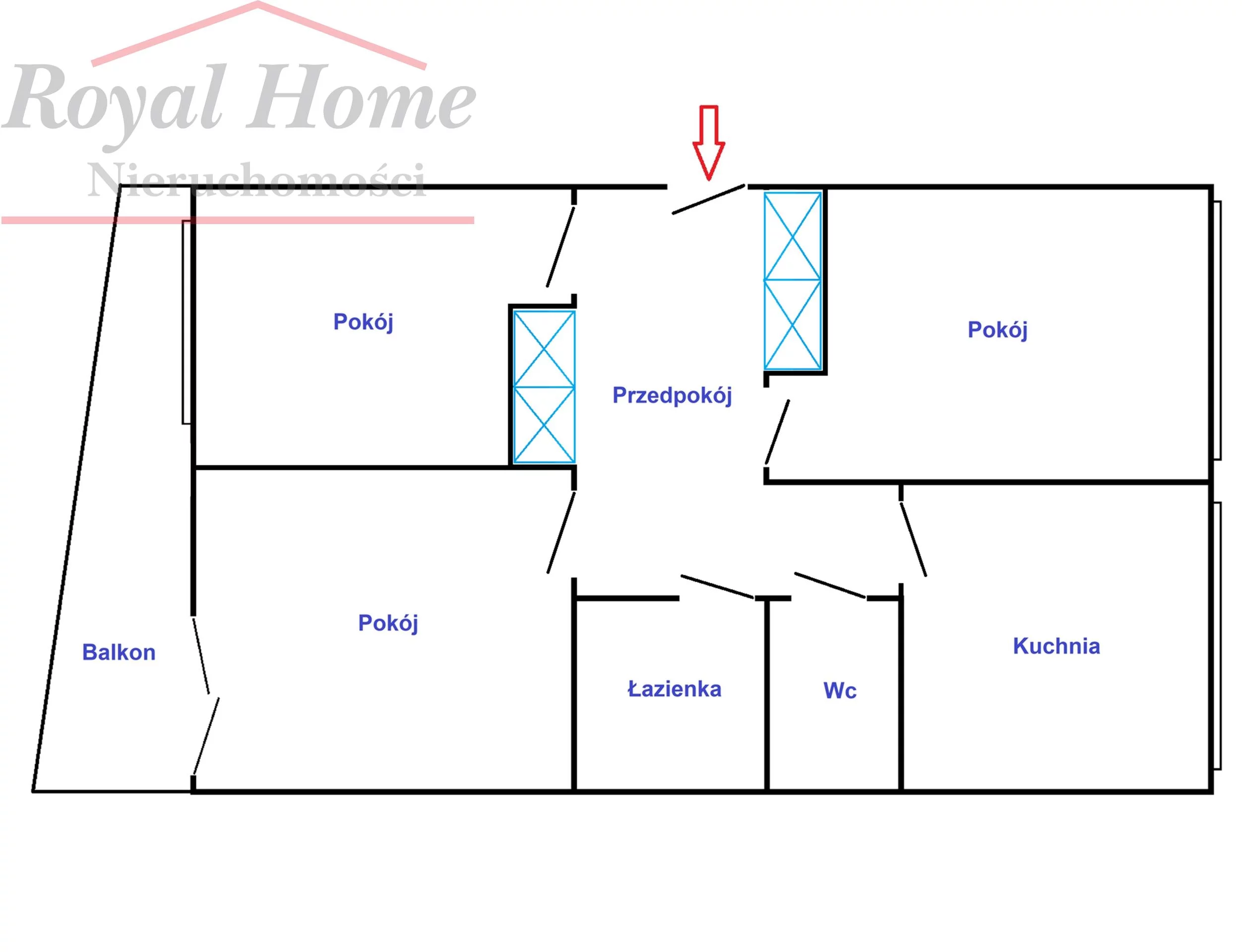 3 pokoje, mieszkanie 54,10 m², piętro 4, oferta nr , 2334, Wrocław, Fabryczna, Niedźwiedzia