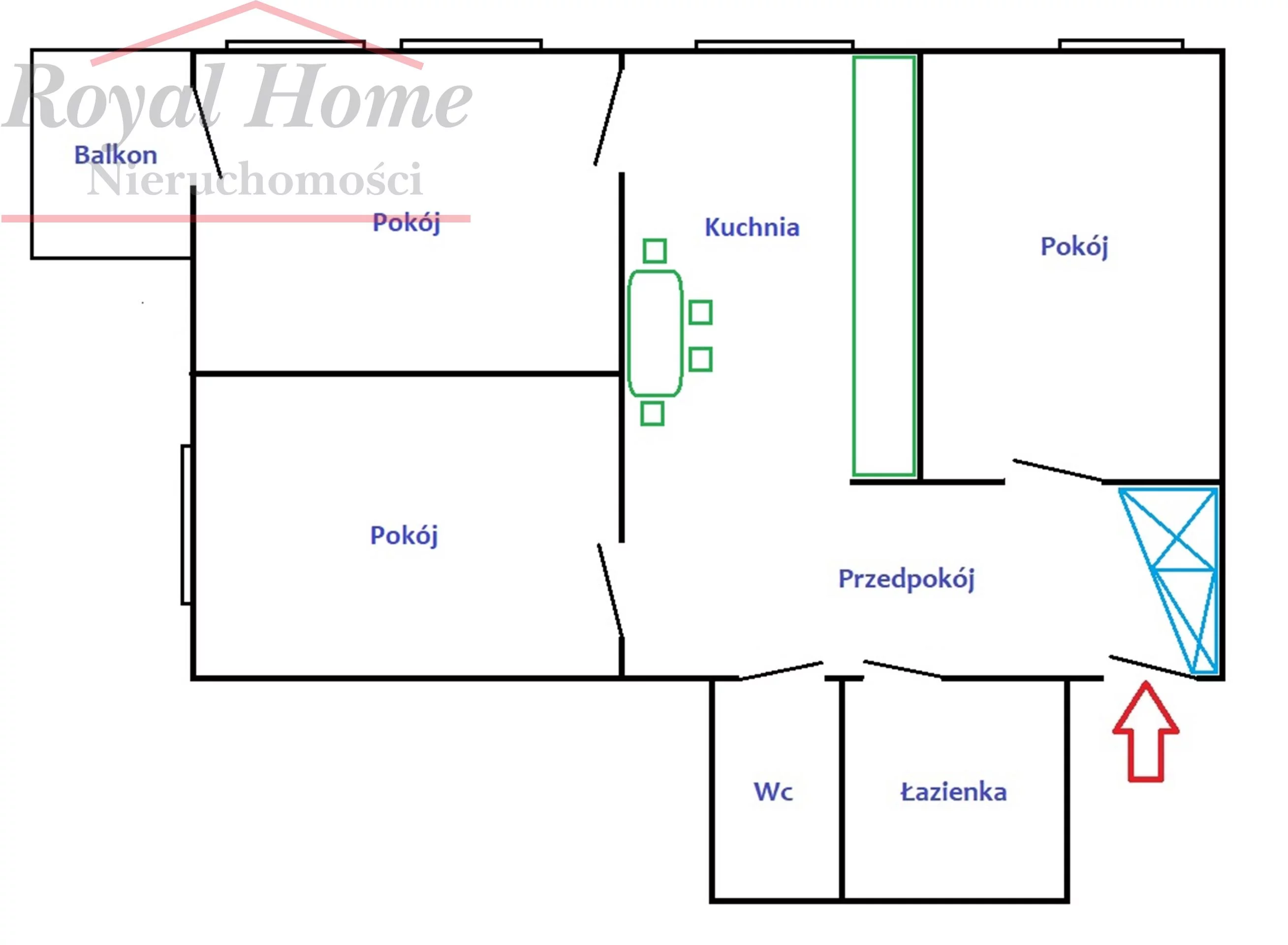 3 pokoje, mieszkanie 51,40 m², piętro 1, oferta nr , 2359, Wrocław, Krzyki-Partynice, Krzyki, Przestrzenna