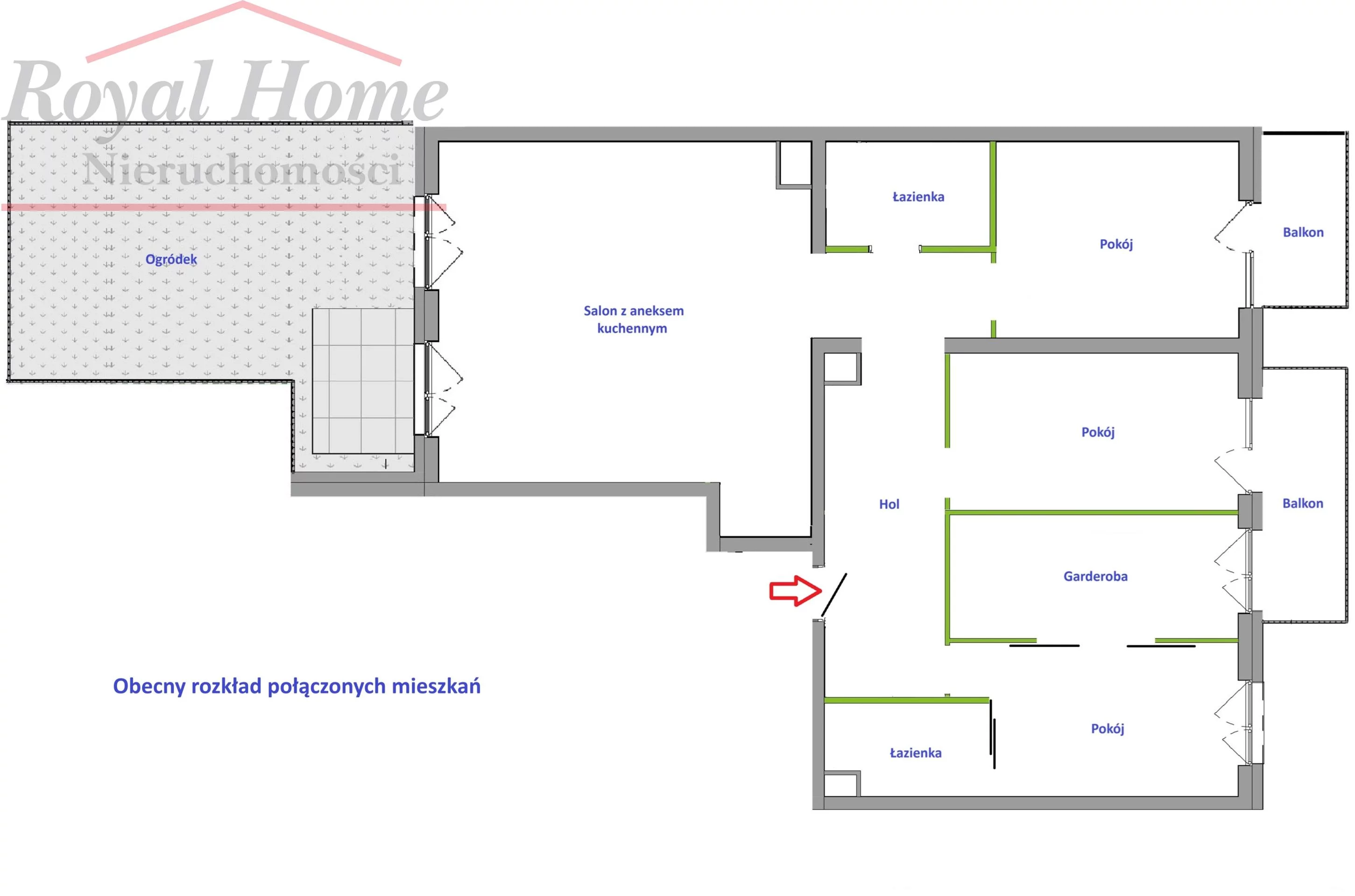 4 pokoje, mieszkanie 118,50 m², piętro 1, oferta nr , 2330, Wrocław, Krzyki-Partynice, Krzyki, Ślężna