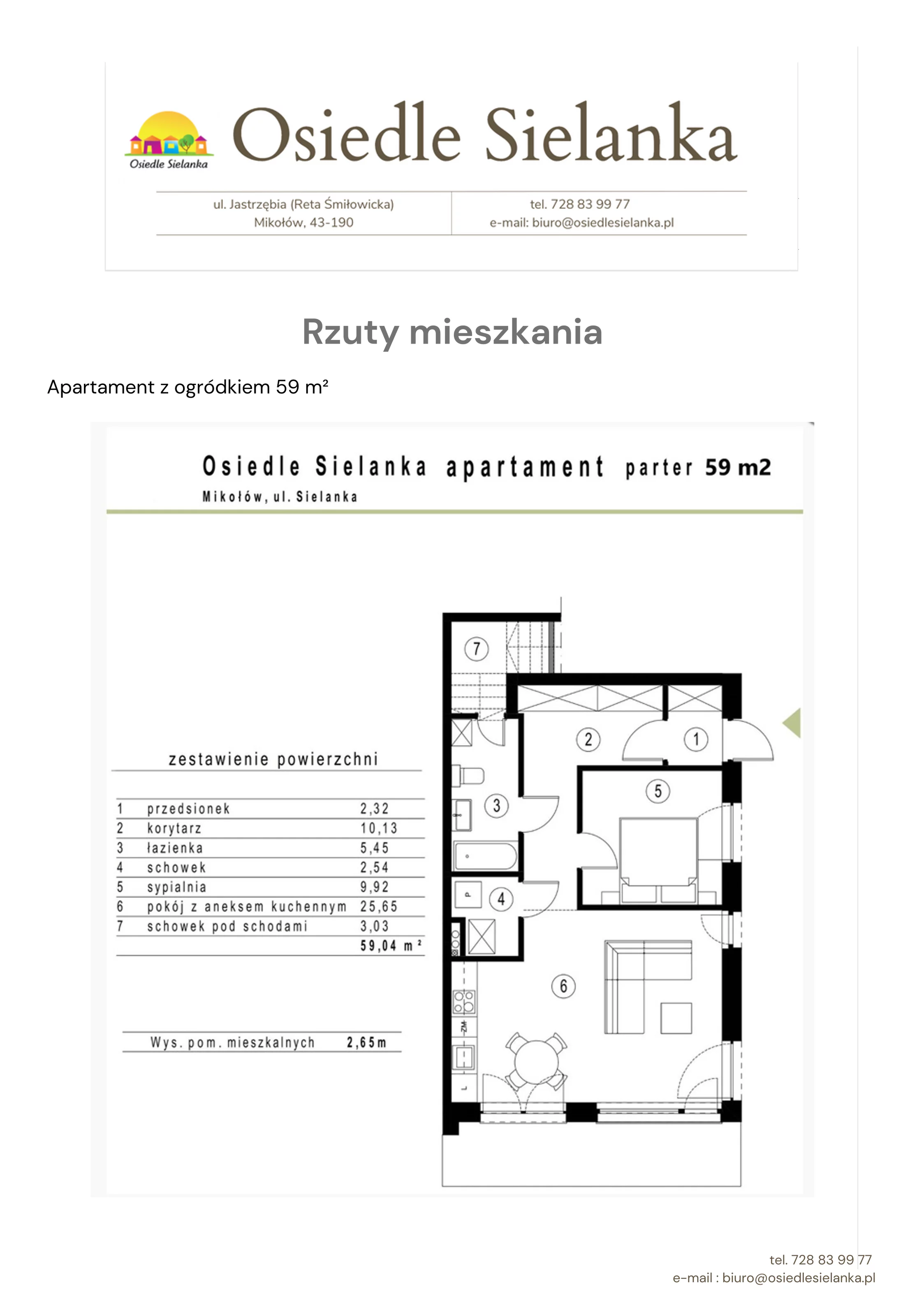 Apartament 71,00 m², parter, oferta nr apartament z ogródkiem 3 pok., Osiedle Sielanka Mikołów, Mikołów, Reta, ul. Jastrzębia