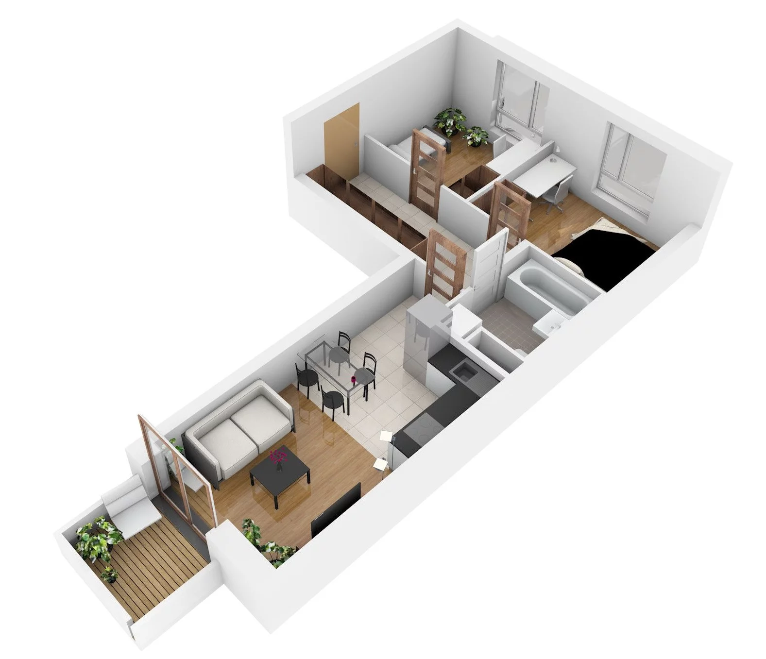 3 pokoje, mieszkanie 49,75 m², piętro 3, oferta nr 38, Osiedle Nad Zalewem, Lublin, Wrotków, ul. Henryka Wolińskiego 6