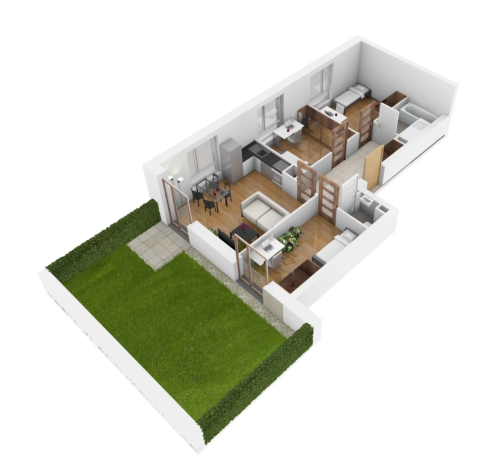 4 pokoje, mieszkanie 58,24 m², parter, oferta nr 48, Osiedle Nad Zalewem, Lublin, Wrotków, ul. Henryka Wolińskiego 6