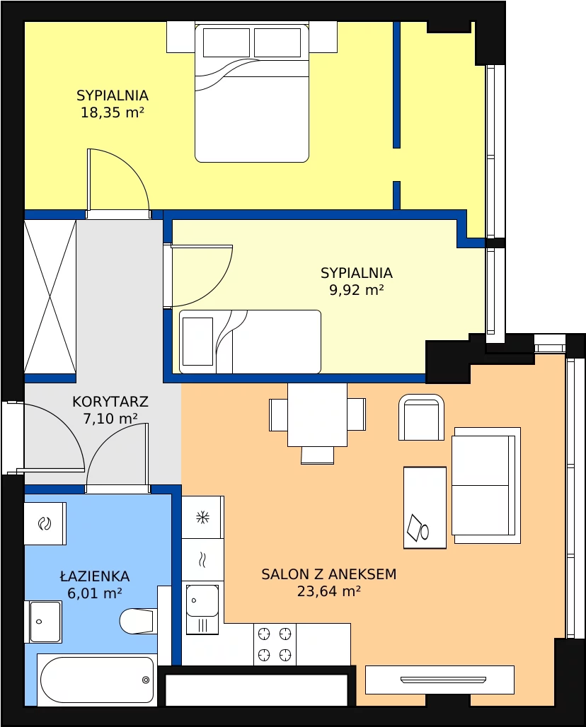 Zalety mieszkania 65.02 m², N46