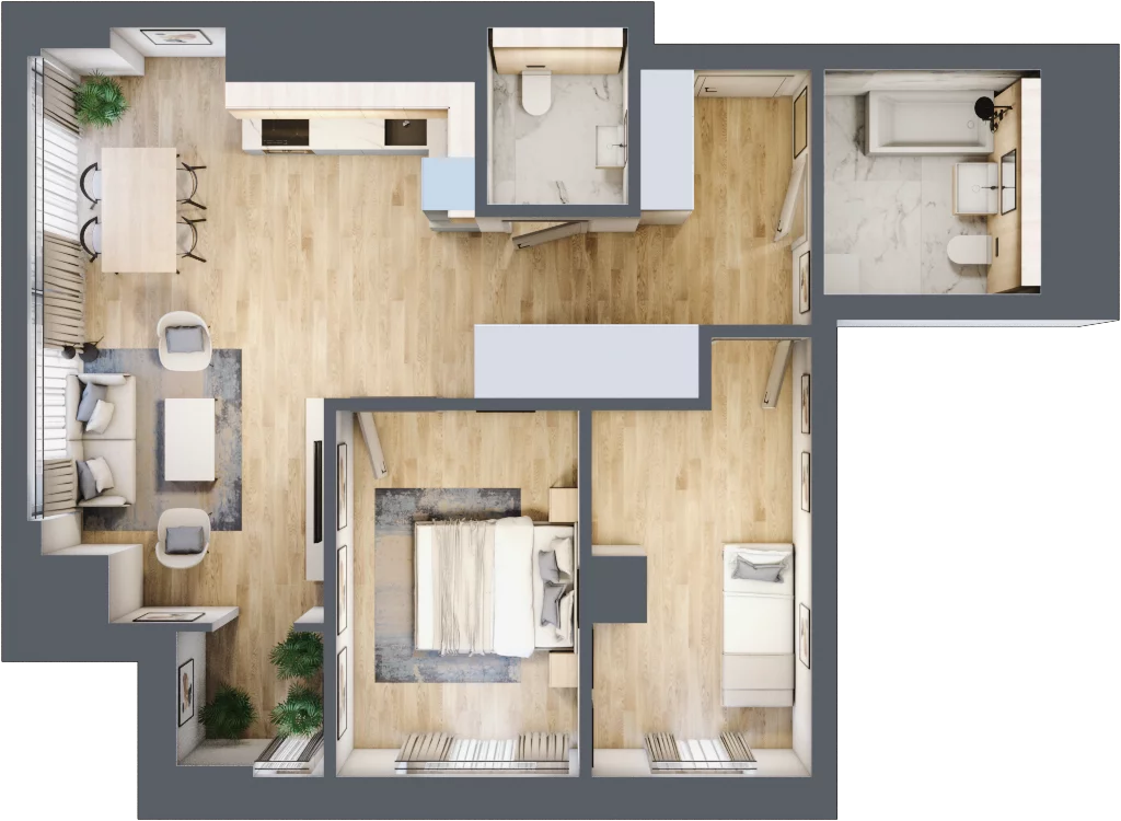 3 pokoje, apartament 69,51 m², piętro 5, oferta nr W18, Olszynki Park, Rzeszów, Śródmieście-Południe, ul. Szopena