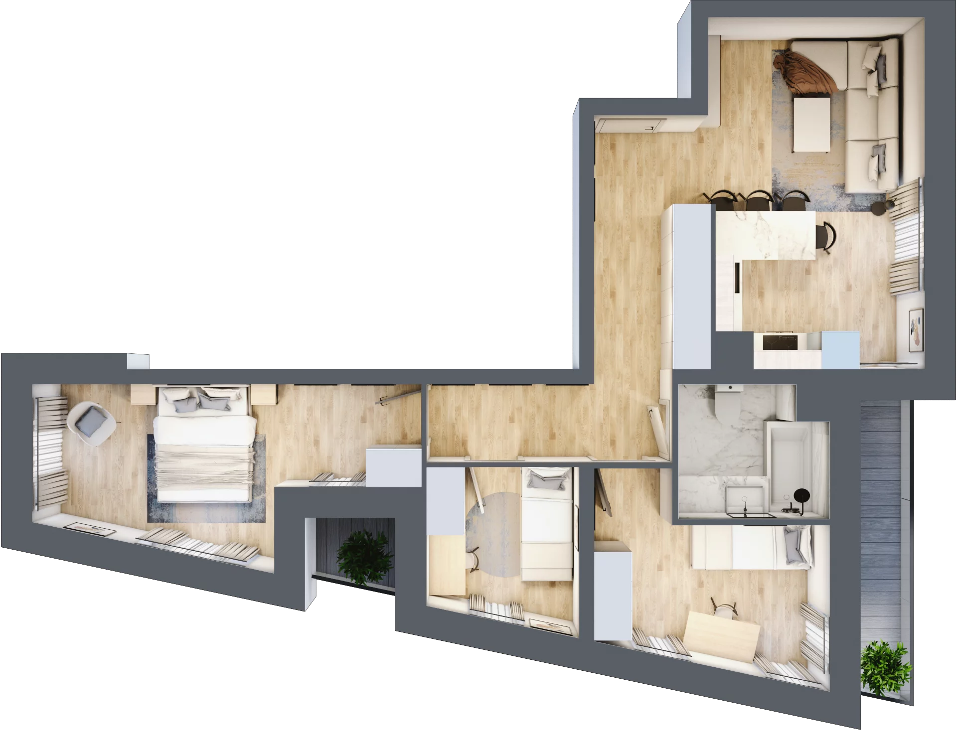 4 pokoje, mieszkanie 63,85 m², piętro 1, oferta nr M01, Pańska Park, Rzeszów, Przybyszówka, ul. Pańska