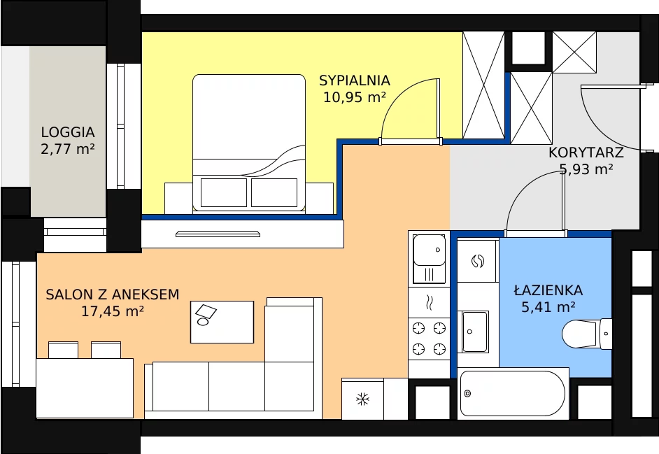 Zalety mieszkania 39.74 m², M10