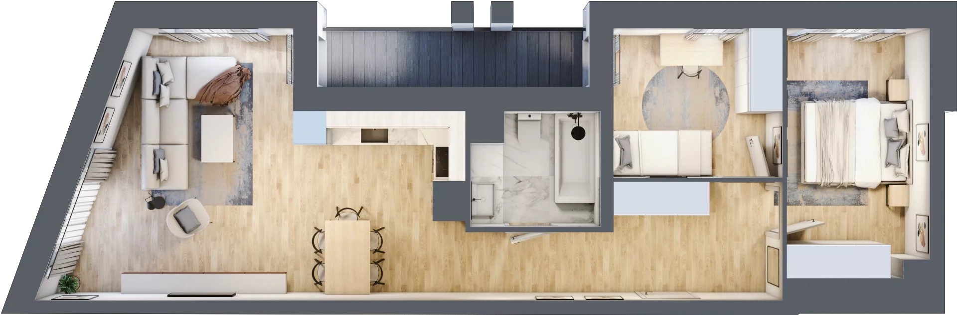 3 pokoje, mieszkanie 62,31 m², piętro 4, oferta nr M31, Pańska Park, Rzeszów, Przybyszówka, ul. Pańska