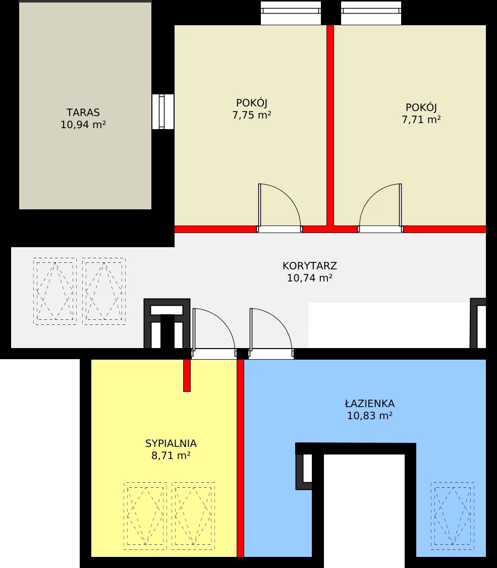 4 pokoje, mieszkanie 84,83 m², piętro 2, oferta nr G/2/13, Natura Park, Łódź, Widzew, Dolina Łódki, ul. Listopadowa