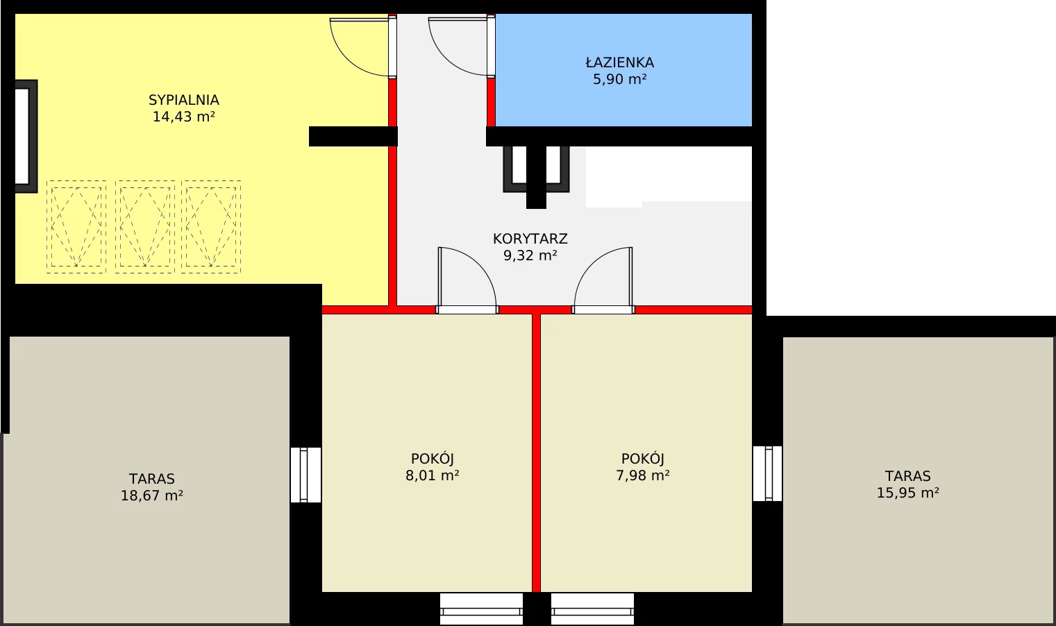 4 pokoje, mieszkanie 84,38 m², piętro 2, oferta nr I/2/16, Natura Park, Łódź, Widzew, Dolina Łódki, ul. Listopadowa