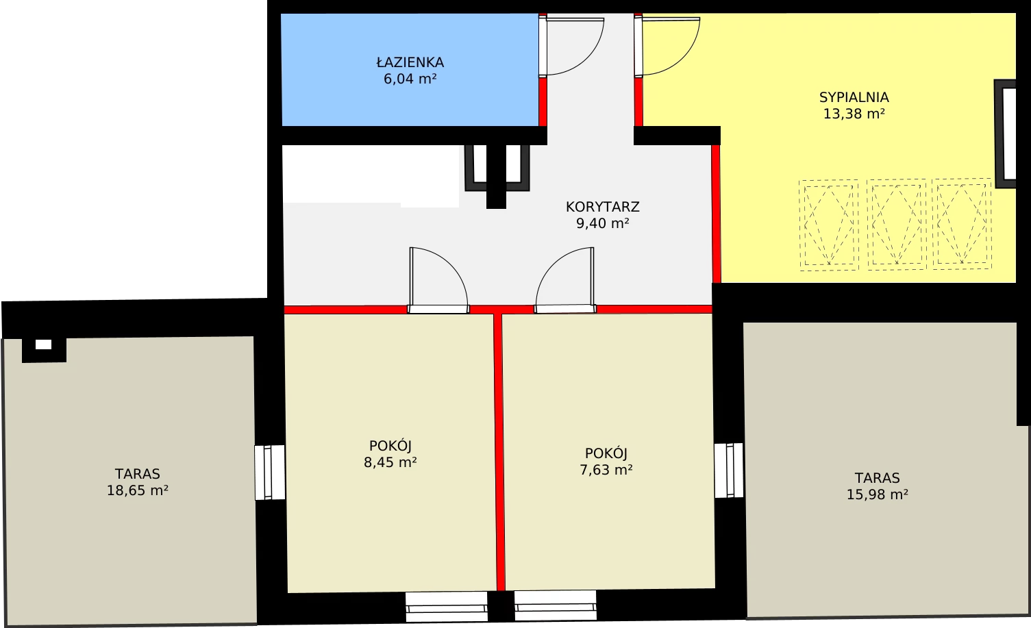 4 pokoje, mieszkanie 83,74 m², piętro 2, oferta nr I/2/24, Natura Park, Łódź, Widzew, Dolina Łódki, ul. Listopadowa