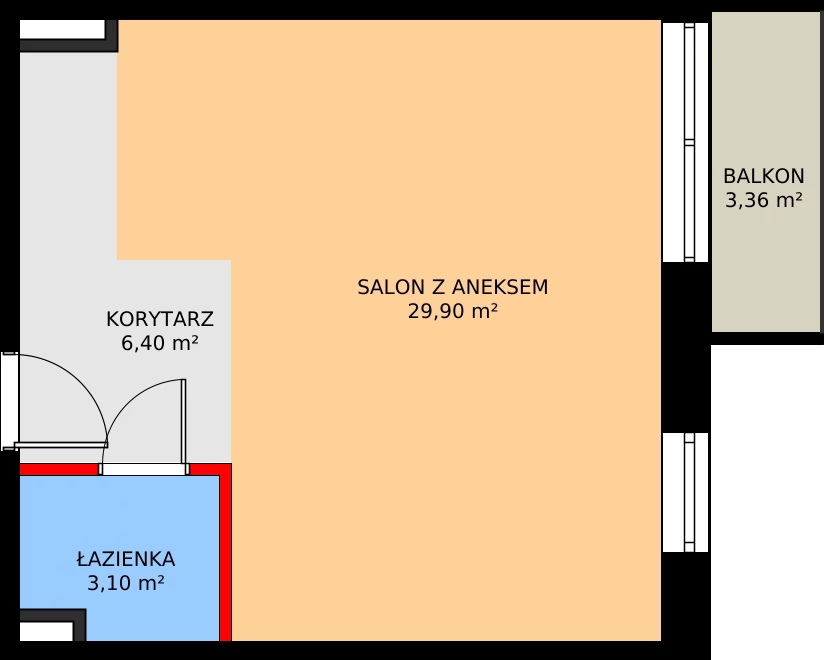 3 pokoje, mieszkanie 65,90 m², piętro 2, oferta nr I/2/19, Natura Park, Łódź, Widzew, Dolina Łódki, ul. Listopadowa