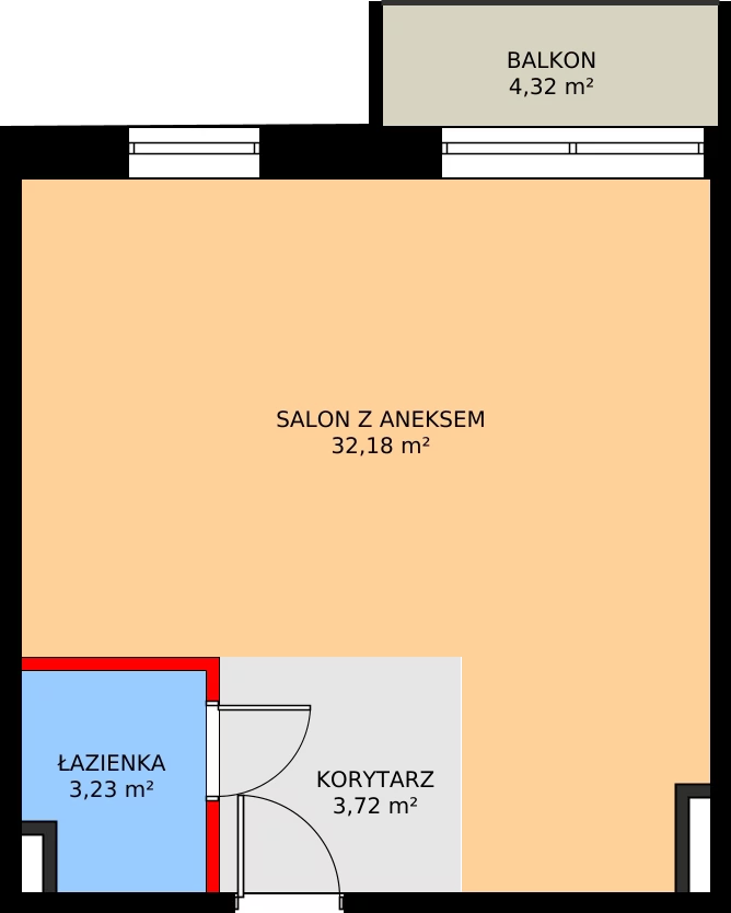 3 pokoje, mieszkanie 65,33 m², piętro 2, oferta nr I/2/21, Natura Park, Łódź, Widzew, Dolina Łódki, ul. Listopadowa