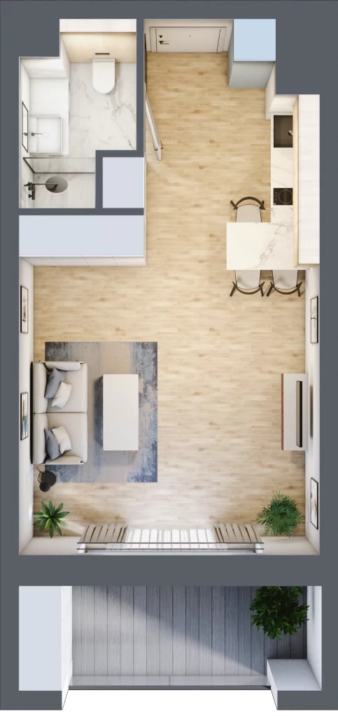 1 pokój, apartament 32,47 m², piętro 1, oferta nr A/2/10, Sand and Sky Apartments, Międzyzdroje, ul. Gryfa Pomorskiego
