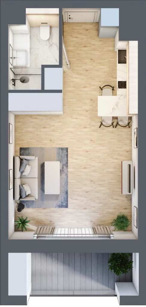 1 pokój, apartament inwestycyjny 32,48 m², piętro 2, oferta nr A/3/10, Sand and Sky Apartments, Międzyzdroje, ul. Gryfa Pomorskiego