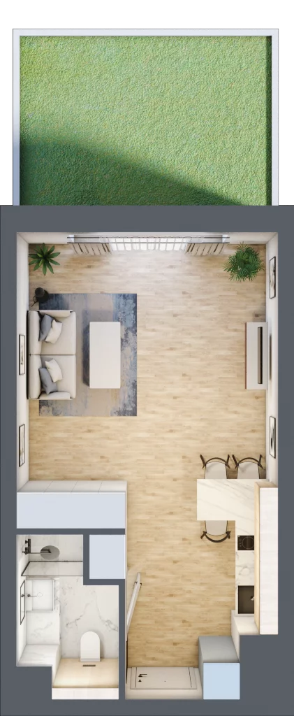 1 pokój, apartament inwestycyjny 33,47 m², parter, oferta nr B/1/08, Sand and Sky Apartments, Międzyzdroje, ul. Gryfa Pomorskiego