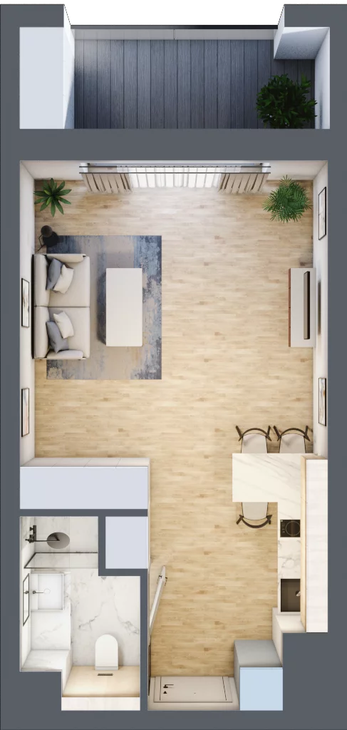 1 pokój, apartament inwestycyjny 33,24 m², piętro 1, oferta nr B/2/10, Sand and Sky Apartments, Międzyzdroje, ul. Gryfa Pomorskiego